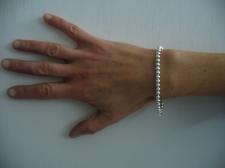 Sterling silver bead bracelet for woman - 5mm