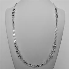 Sterling silver men's necklace. Nautical links necklace, cm 60.