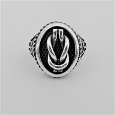 Anello chevalier nodo marinaro in argento