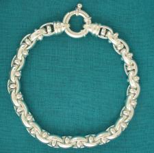 Solid sterling silver bracelet 7mm