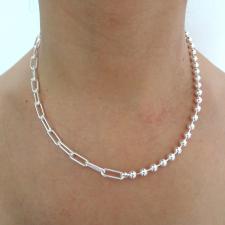 Collana in argento a due catene