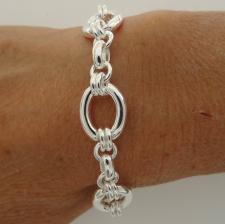 925 silver oval link bracelet made in italy