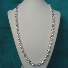 Collana maglia marina 8mm cm 60 - Collana uomo in argento