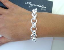 Bracciale in argento 925 massiccio rolo' tondo 12mm