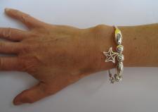 925 silver snake starfish charm bracelet