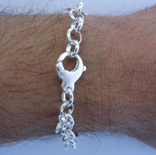 Sterling silver ship's wheel bracelet