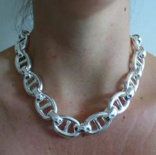 Anchor chain necklace in sterling silver