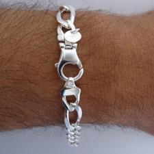 Bracciale uomo groumette figaro - Bracciale uomo groumette argento