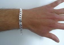 Sterling silver link bracelet italy