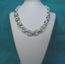 Oval link necklace in sterling silver