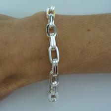 925 silver handmade square link bracelet