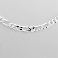 925 silver figaro chain necklace length 60 cm