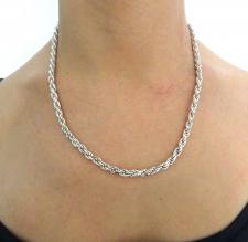 Silver rope chain 4,5mm made in italy