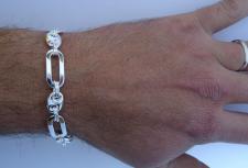 Men's silver bracelet in sterling silver made in italy