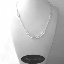 Solid 925 silver curb chain and paperclip chain