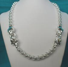 Sterling silver panther necklace