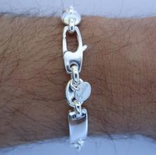 Sterling silver tag bracelet italy