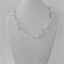 Sterling silver paperclip link necklace