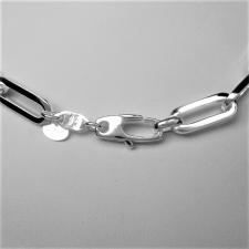 Silver paperclip square chain