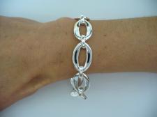 Braccialetti argento con maglie ovali