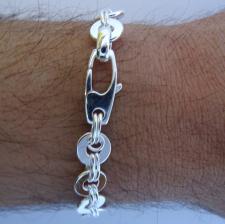 Silver men's bracelet 