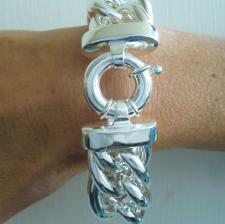 Silver curb bracelet 24mm