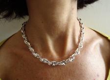 Silver double link necklace 8,5mm