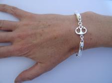 Sterling silver anchor bracelet made in Italy