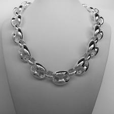 Sterling silver women's maglia marina link necklace