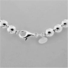 Silver bead necklace 8mm