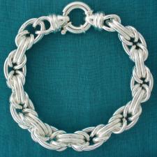 Sterling silver byzantine bracelet.