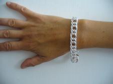 Curb bracelet in 925 sterling silver