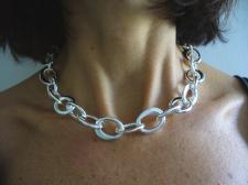 Handmade silver necklace made in Italy