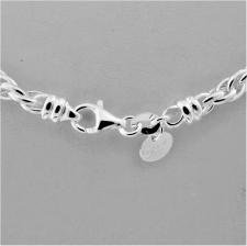 Graduated link chain necklace in sterling silver