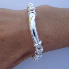 Handmade 925 silver bracelet 9mm made in Italy