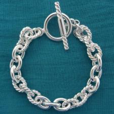 Silver chain bracelet arezzo italy