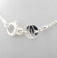 Sterling silver box chain necklace 2.5mm. Length 60 cm. ROUND CLASP.