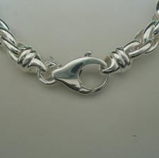 Silver double oval link naecklace