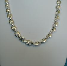 Sterling silver men's marina necklace