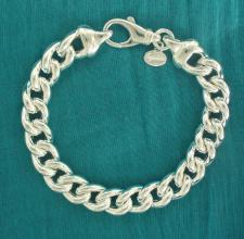 Sterling silver curb bracelet 10mm