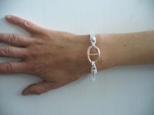 Sterling silver bangle bracelet Italy