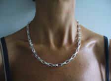 Sterling silver men's chain necklace