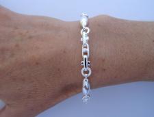 Handmade 925 silver bracelet 6mm made in Italy.