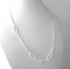 Solid 925 silver curb chain and paperclip chain