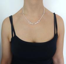 Solid 925 silver curb chain and paperclip chain