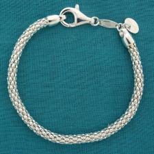 Sterling silver Pop Corn bracelet 4,5mm.