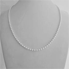 Collana in argento 925 ball chain, diametro sfere 3mm. Lunghezza cm 45. DONNA.