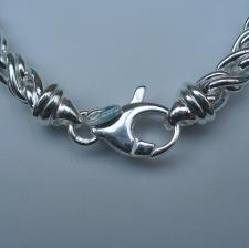 Sterling silver torchon necklace