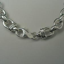 Sterling silver necklace with oval link 