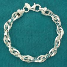 Silver triangle link bracelet 